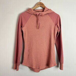 Columbia Pink Waffle-Knit Hoodie